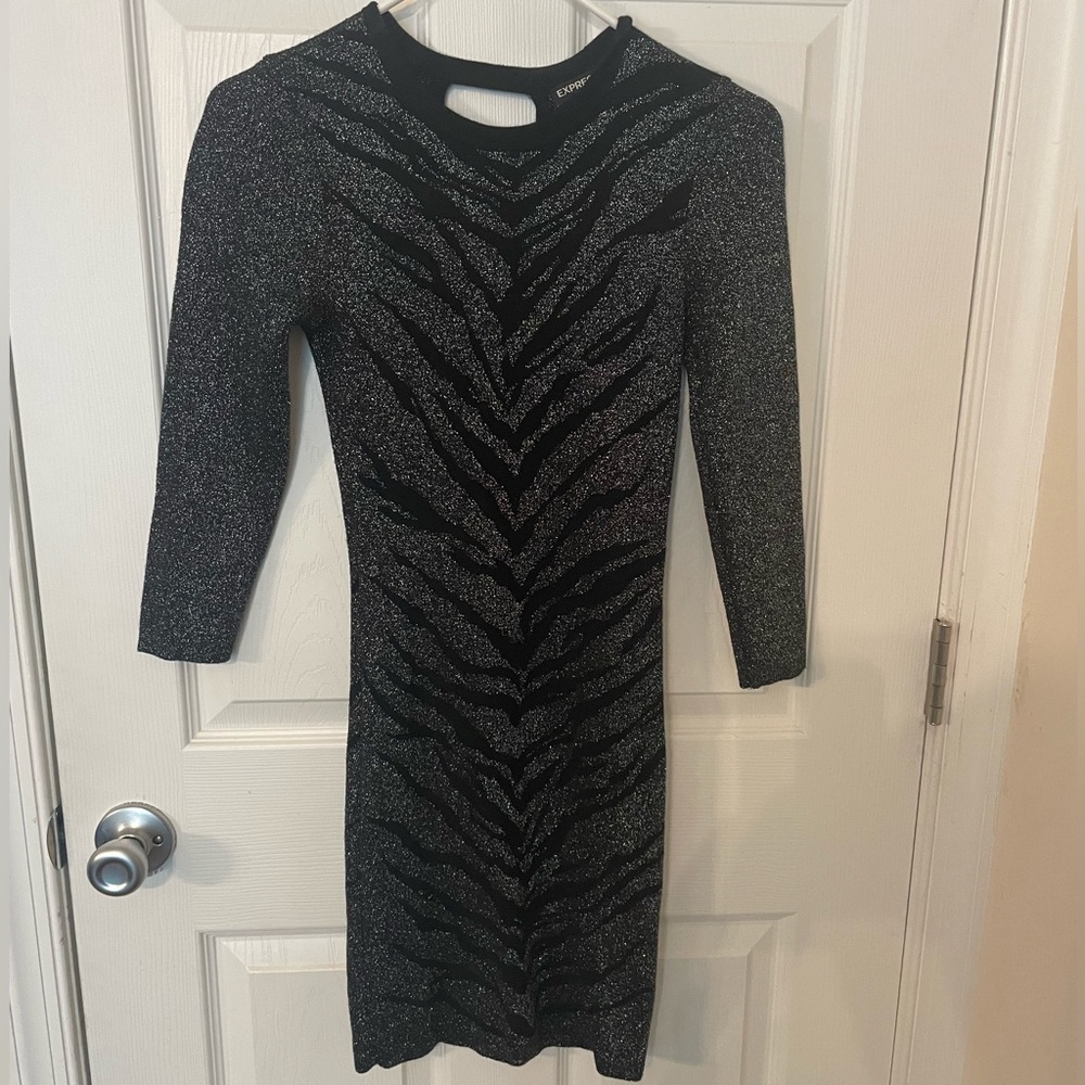 Express Zebra Print Sweater Dress. Like New!